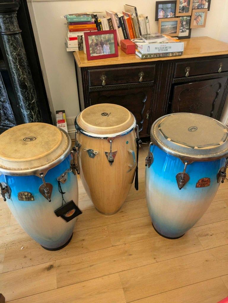 Congas (set de 3), Muziek en Instrumenten, Percussie, Ophalen, Gebruikt, Trommel