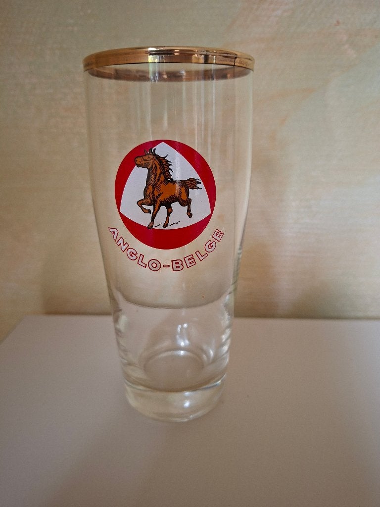 Verre à bière Anglo-Belge, Collections, Marques de bière, Comme neuf, Verre ou Verres, Autres marques, Enlèvement ou Envoi