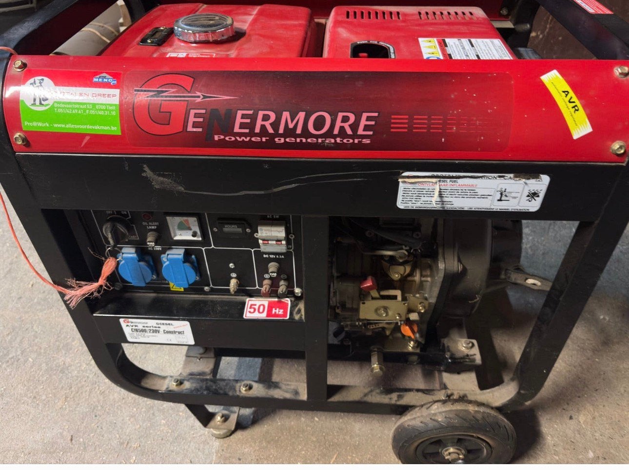 Stroomgroep Diesel 6,5KVA, Ophalen, Zo goed als nieuw