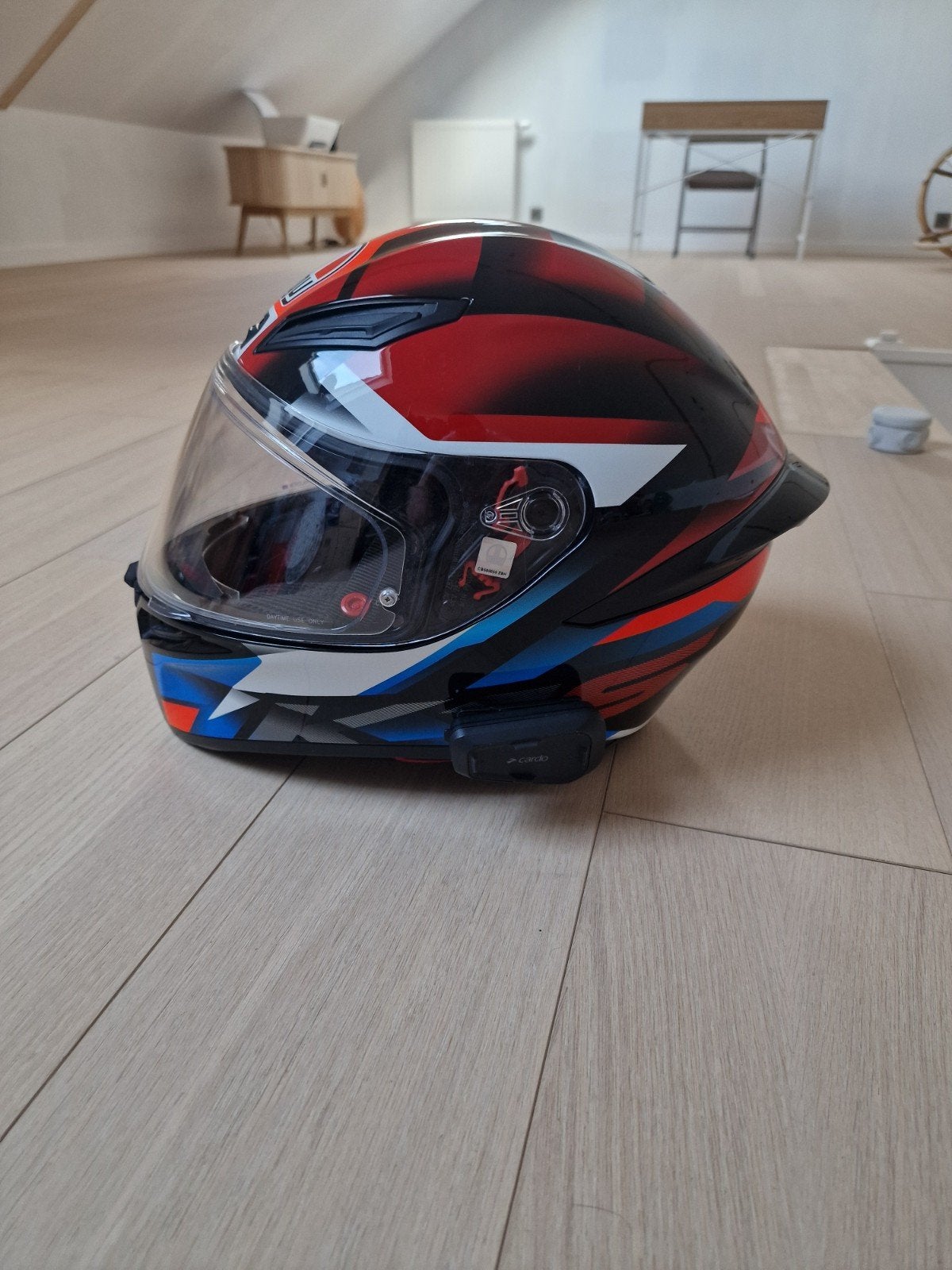 Agv motorhelm in perfecte staat met cardo maat M, Ophalen, AGV