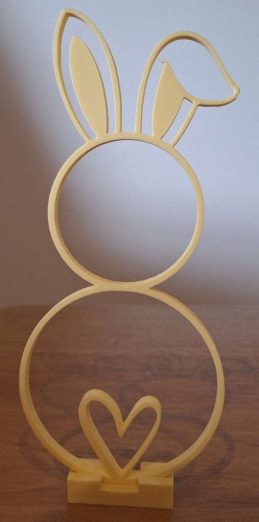 Originele 3D-geprinte minimalistische paashaas op voet,NIEUW, Ophalen of Verzenden, Nieuw