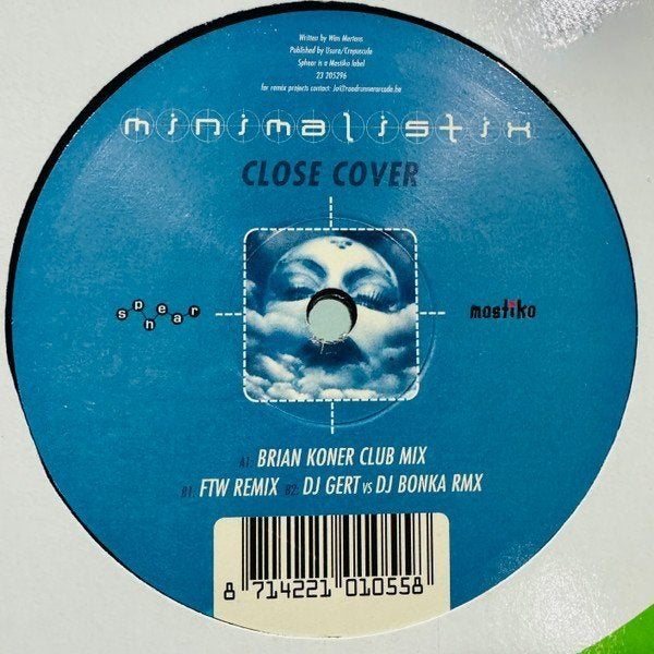Minimalistix - Close Cover, Cd's en Dvd's, Ophalen of Verzenden, Zo goed als nieuw, 12 inch, Trance