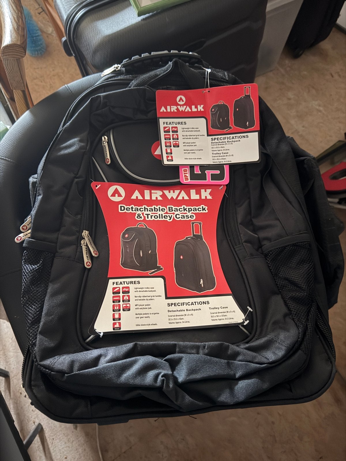 Sac à dos Airwalk avec chariot, Neuf, Autres marques, 25 à 40 cm, Enlèvement ou Envoi