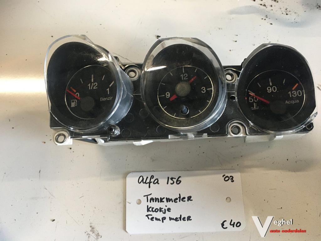 Alfa 156 1.8 2003 Brandstofmeter Klokje Temperatuurmeter, Gebruikt, -, -, Ophalen of Verzenden