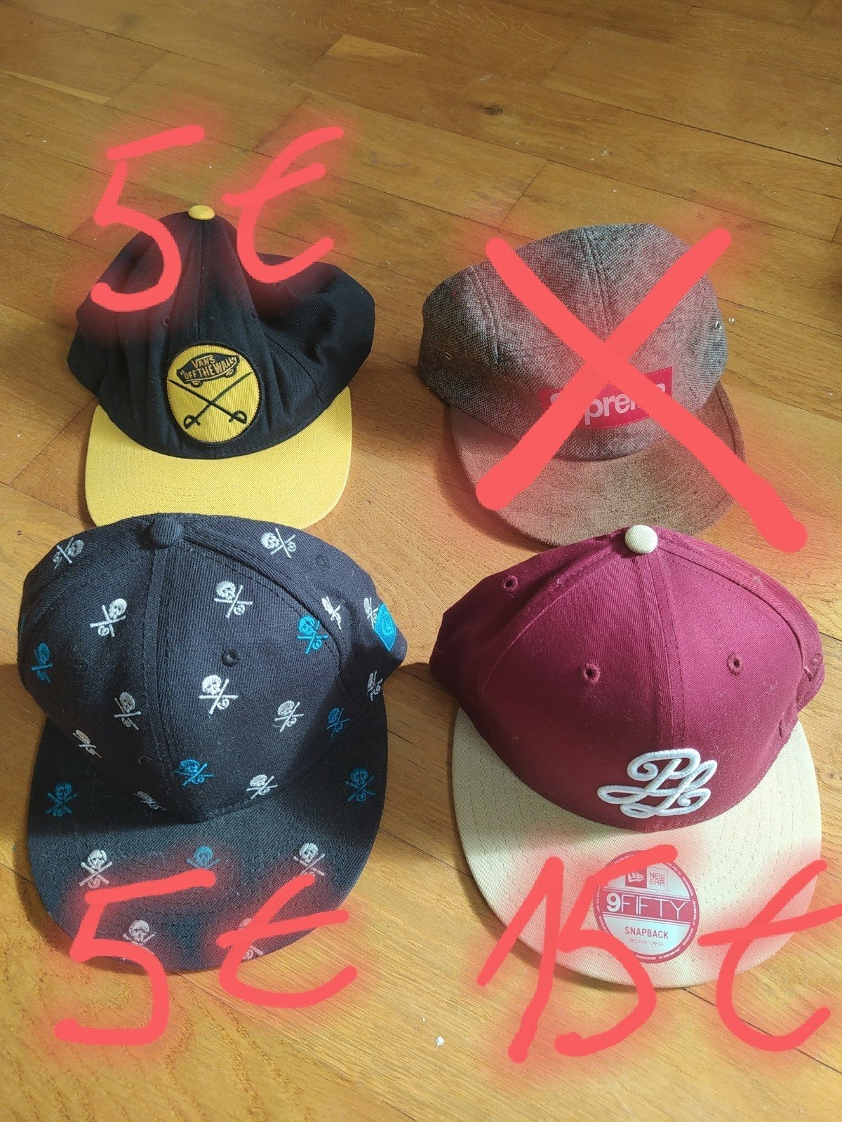 Skatepetten

Vans: 5 euro
Circa: 5 euro
New Era: 15 euro


I, Kleding | Heren, Hoeden en Petten, Ophalen of Verzenden