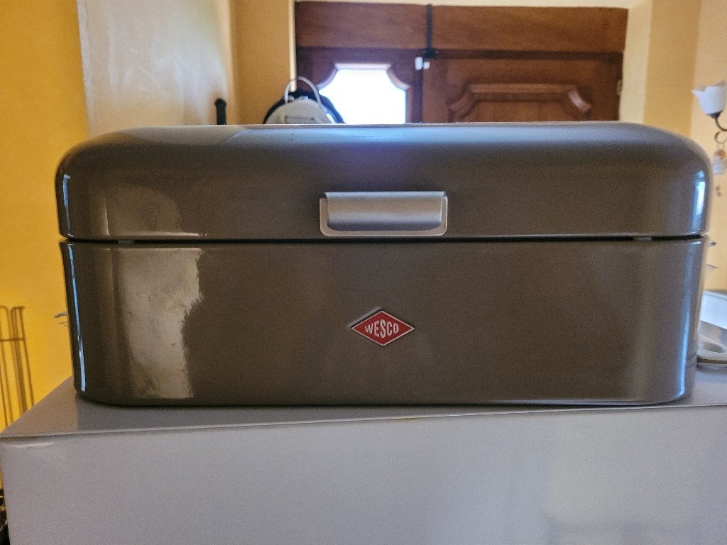 Boîte à pain WESCO émaillée grise, Huis en Inrichting, Keuken | Keukenbenodigdheden, Nieuw, Broodtrommel, Ophalen