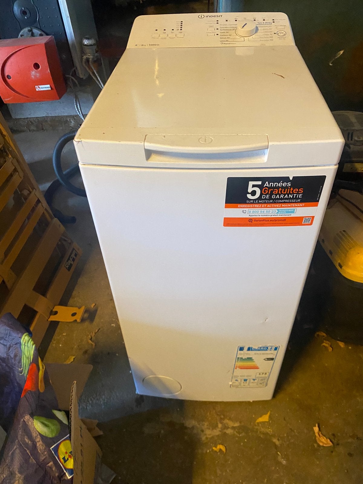 Machine a laver, Electroménager, 4 à 6 kg, Enlèvement, Moins de 1 200 tours, Classe énergétique A ou plus économe
