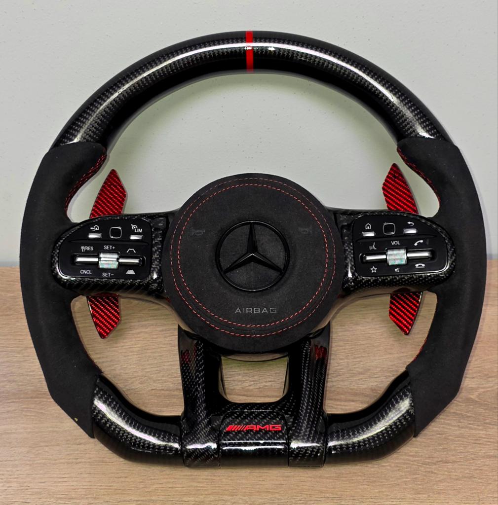 Mercedes AMG alcantara carbon stuur, Autos : Pièces & Accessoires, Commande, Enlèvement