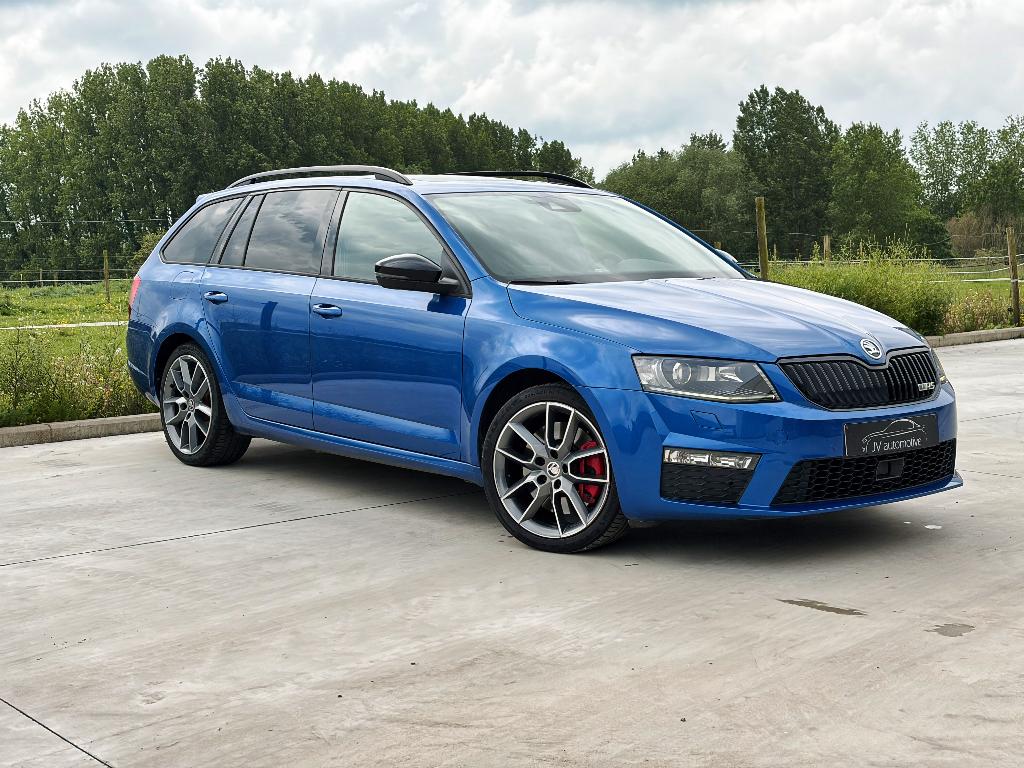 Skoda Octavia VRS - 2.0i - 2016 - 133806km - 220pk, Auto's, Blauw, Leder, 5 deurs, 2000 cc