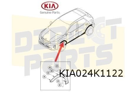 Kia Stonic wielkuiplijst voorscherm Rechts Origineel! 87712H, Autos : Pièces & Accessoires, Neuf, Kia, -, -