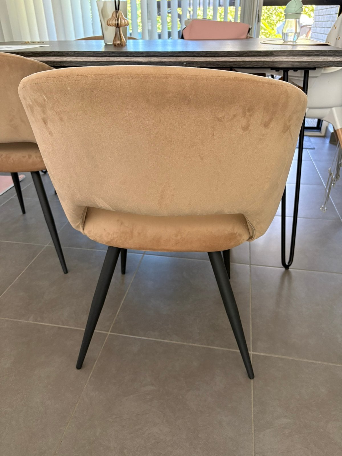 4 eetstoelen, Huis en Inrichting, Ophalen, Bruin, Vier, Kunststof