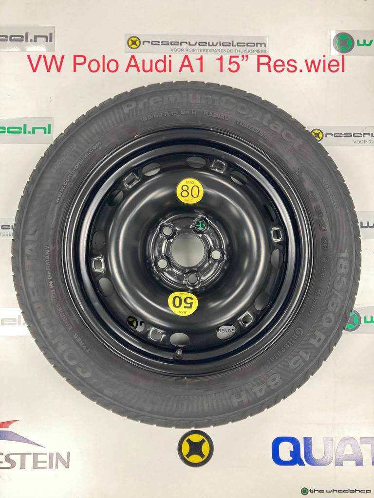 Reservewiel Thuiskomer VW Polo , Seat Ibiza , Skoda Fabia  1, Auto-onderdelen, Gebruikt, -, -, Banden en Velgen