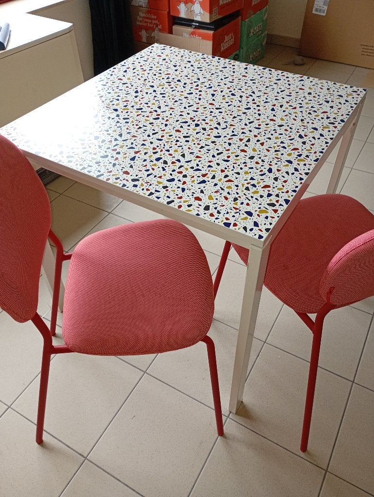 Tafel en stoelen, Ophalen, Gebruikt, 50 tot 100 cm, Vierkant