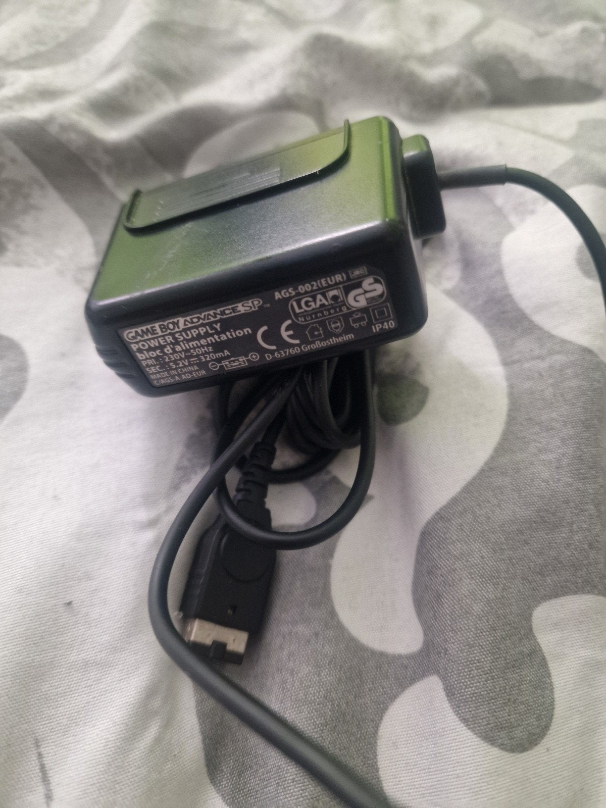 Chargeur d'origine Nintendo Game Boy Advance SP