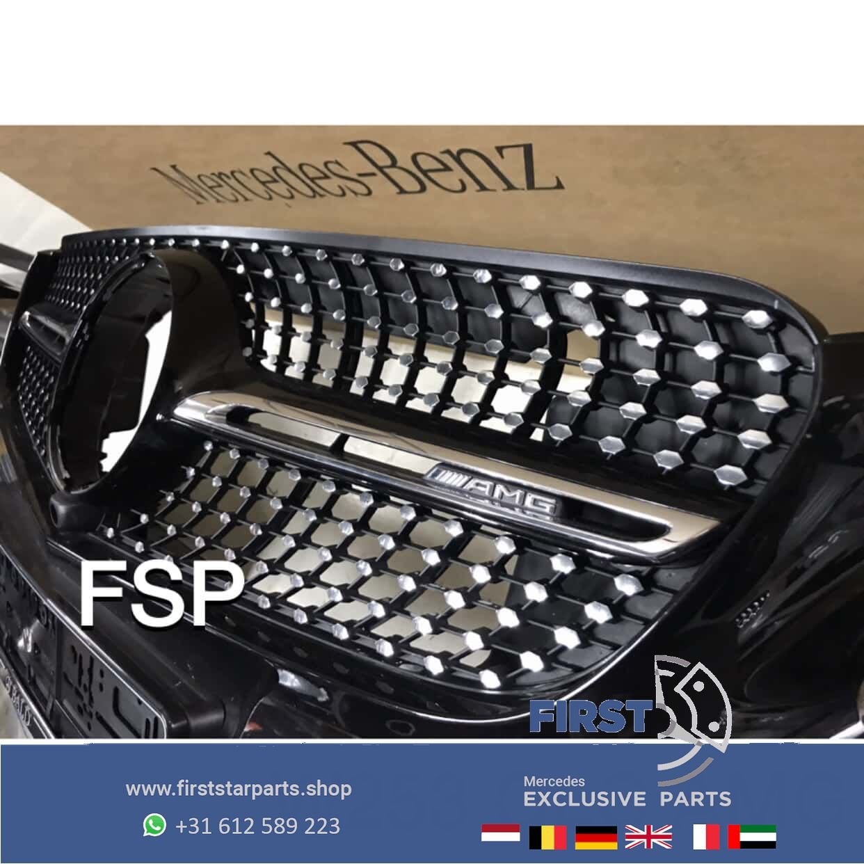 W253 GLC 43 AMG VOORBUMPER COMPLEET + Diamond Gril A25388533, Utilisé, -, Avant, -