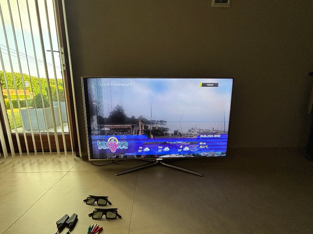 Samsung 55 inch - UE55D8000 - hozizontale lijnen, Audio, Tv en Foto, Televisies, Ophalen, 100 Hz, Samsung, 100 cm of meer