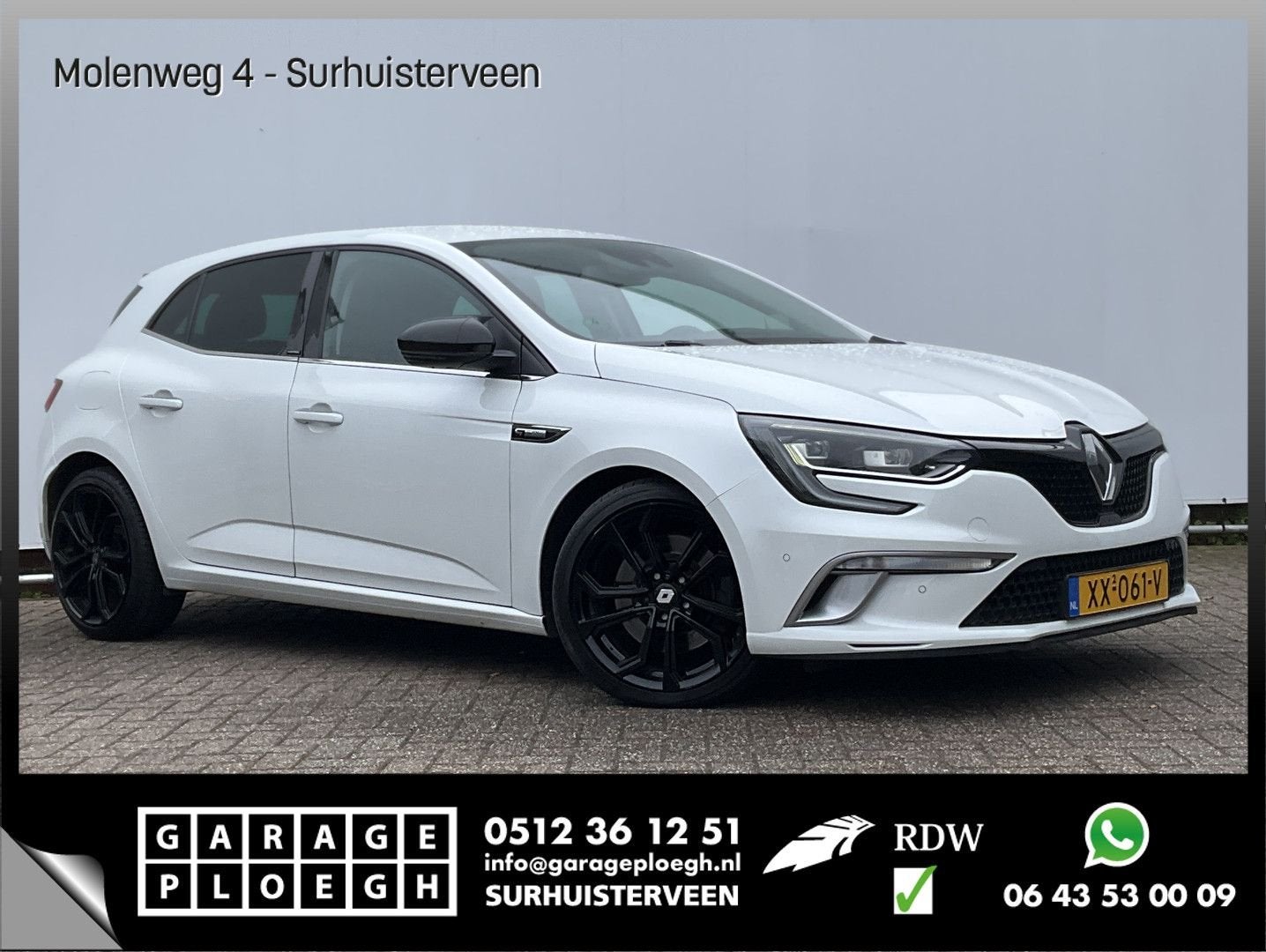 Renault Megane 1.6 TCe GT 206pk Aut7 HUD 4 Control Voll.Onde, Auto's, Automaat, Parkeersensor, Wit, Bedrijf