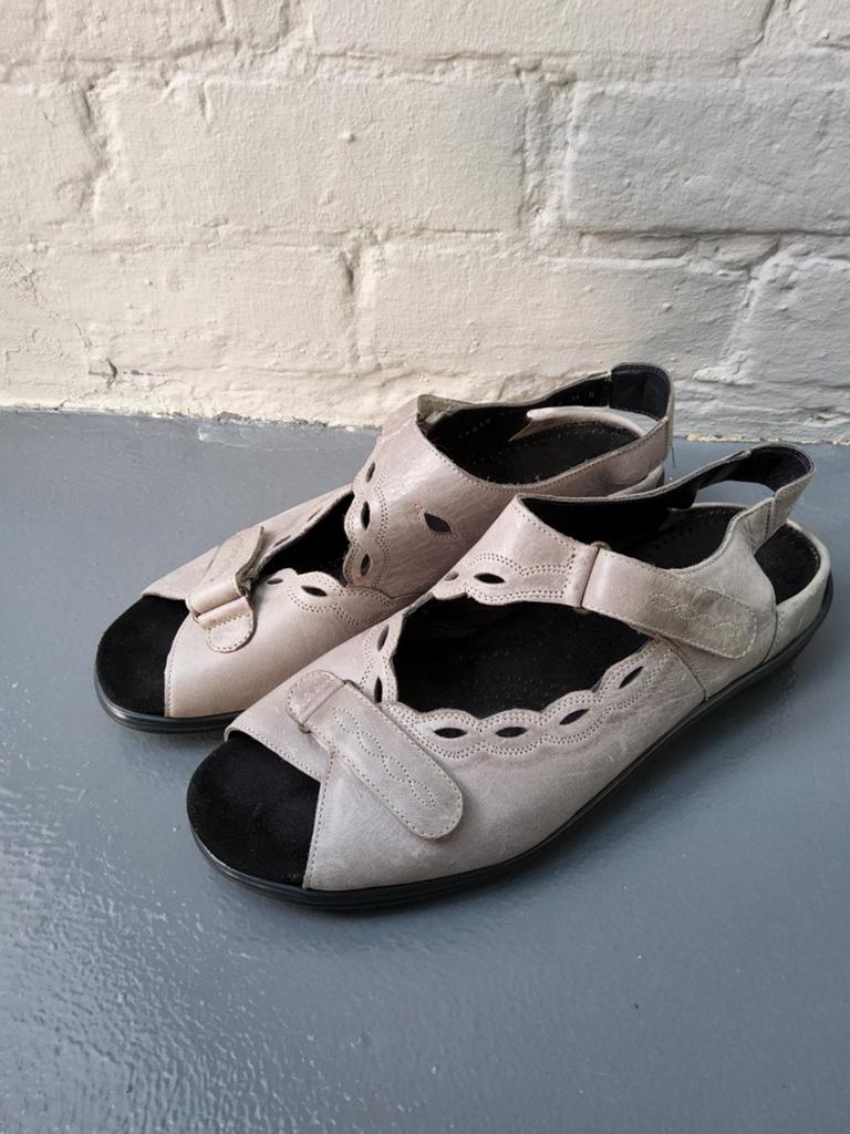 Comfortsandalen Durea 39, Kleding | Dames, Schoenen, Durea, Zo goed als nieuw, Grijs, Sandalen of Muiltjes