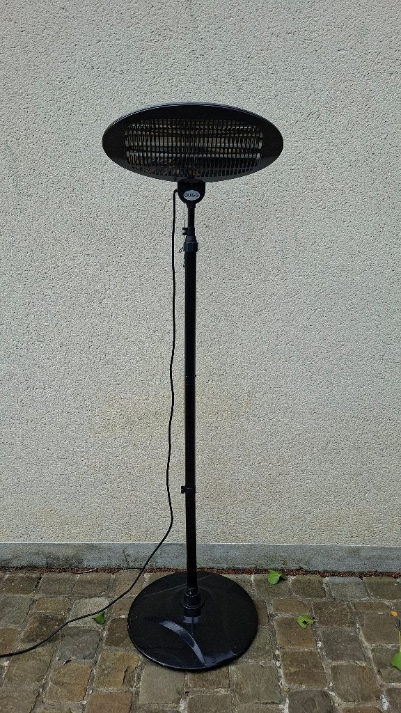 Radiateur de terrasse, modèle debout 2000 Watt ; 3 pièces, Électrique, Sol, Comme neuf, Enlèvement