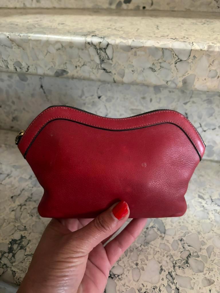 DELVAUX LIPS pochette, Ophalen of Verzenden, Gebruikt