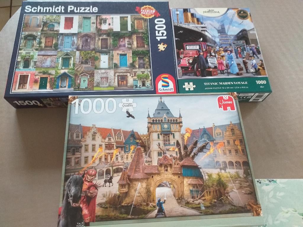 puzzels schmidt, jumbo e.andere, Ophalen of Verzenden, 500 t/m 1500 stukjes, Zo goed als nieuw