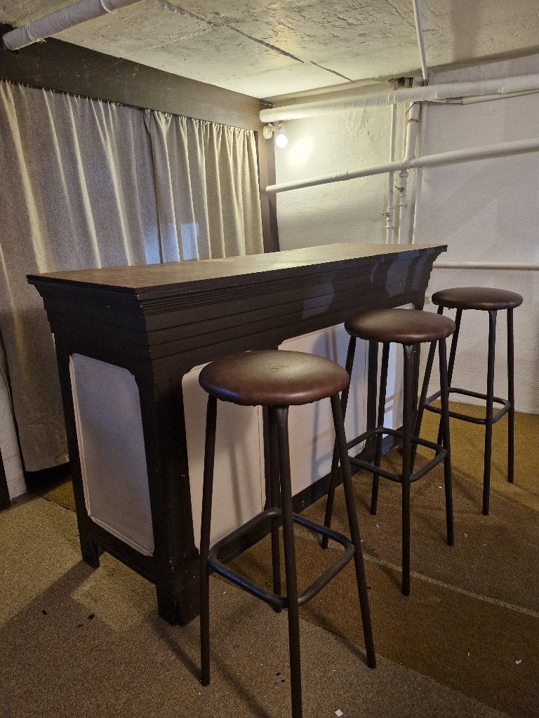 cafétoog, barkast, Enlèvement, Utilisé, Y compris les chaises de bar