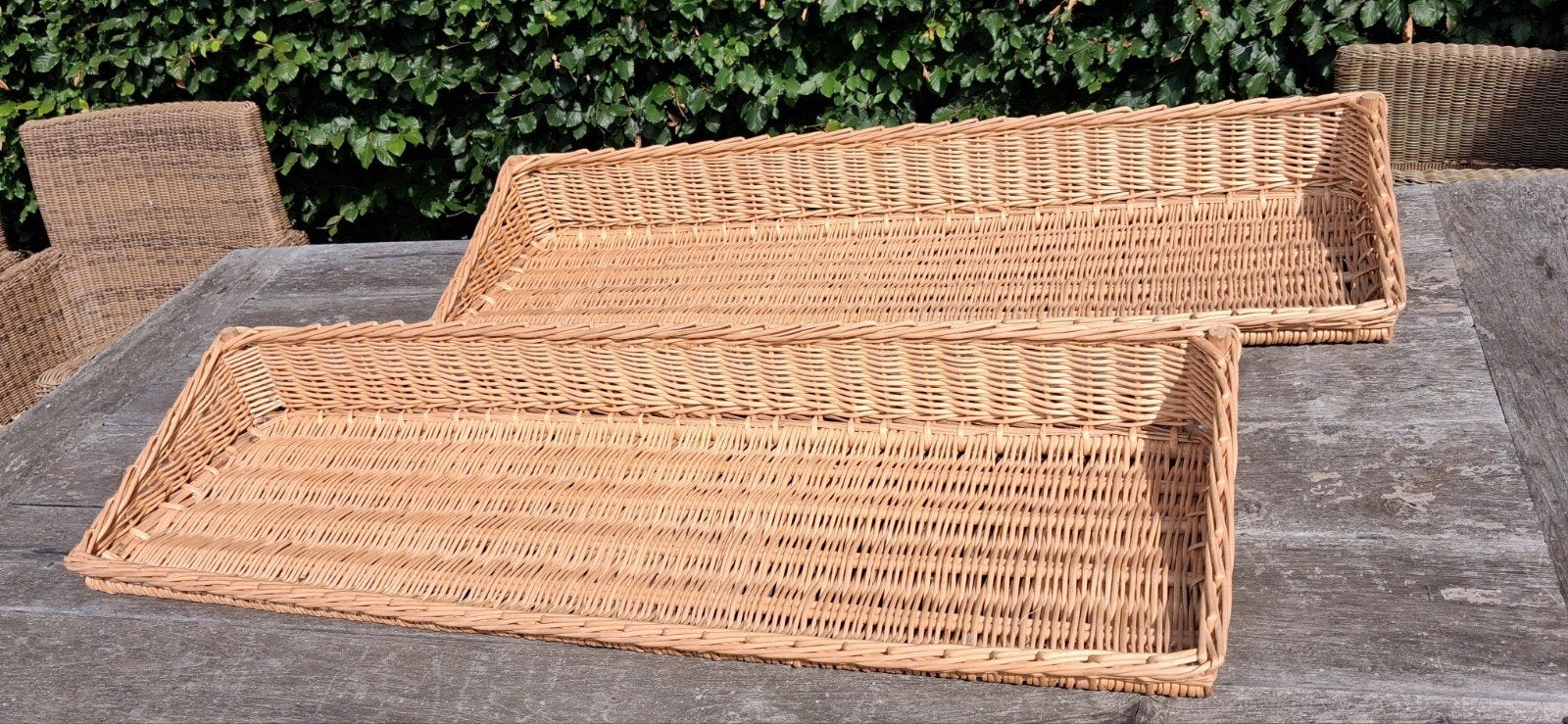 2 boulangers anciens en osier, Enlèvement, Panier