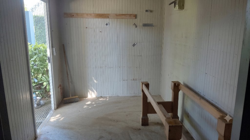 Grote werfkeet 750 x 240 x 240cm, Doe-het-zelf en Bouw, Bouwketen en Schaftketen, Ophalen, Gebruikt