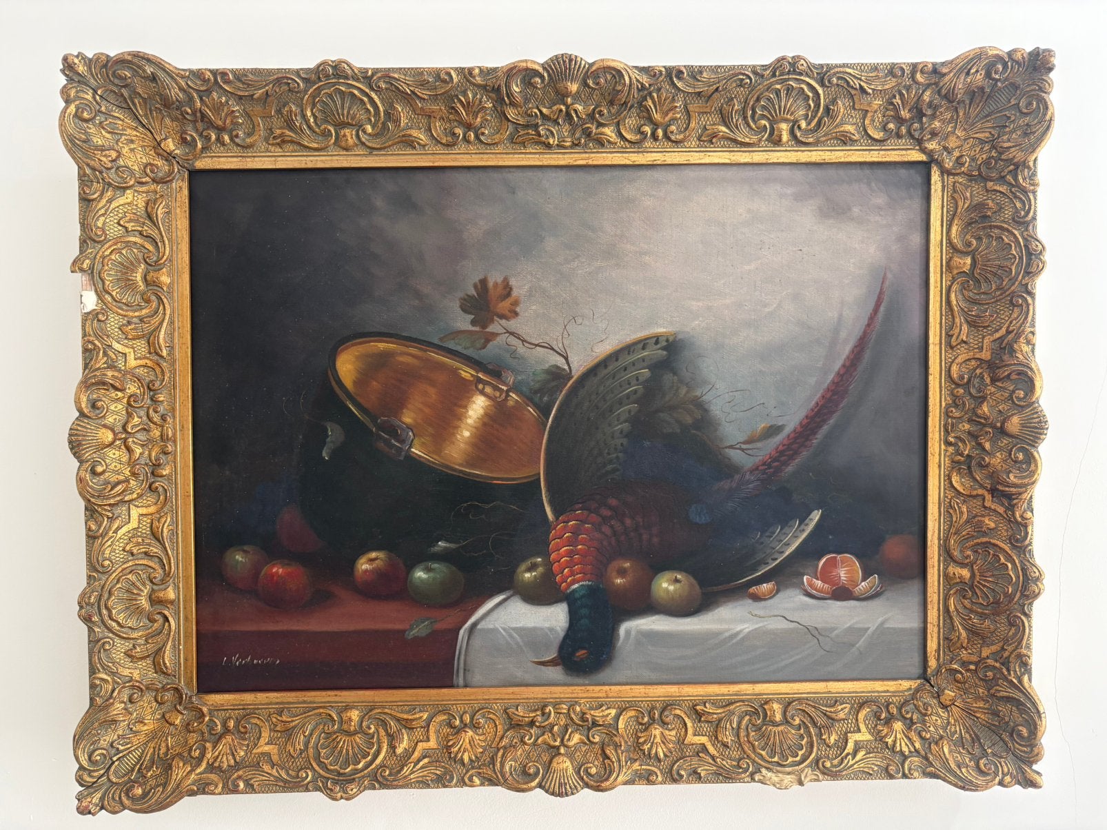 NATURE MORTE, Antiquités & Art, Signé, Peinture à l'huile, Enlèvement, Toile
