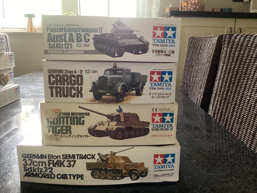 Bouwdozen 1:35 tamiya ww2, 1:32 tot 1:50, Overige typen, Ophalen of Verzenden, Zo goed als nieuw