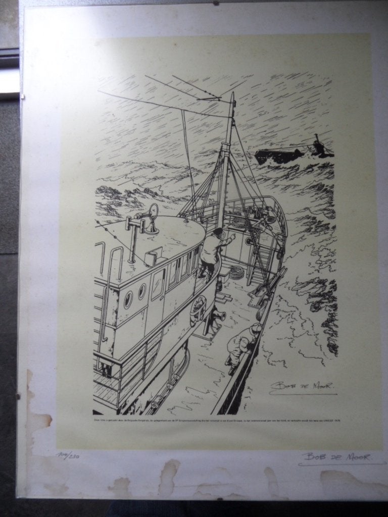 Bob de Moor litho genummerd en gesigneerd, Gelimiteerde oplage, Ophalen of Verzenden, Personages en Fantasiefiguren, Lithografie