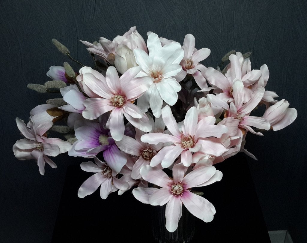Lot / partij kunstbloemen Magnolia's ( NIEUW ), Ophalen of Verzenden, Nieuw, Paars