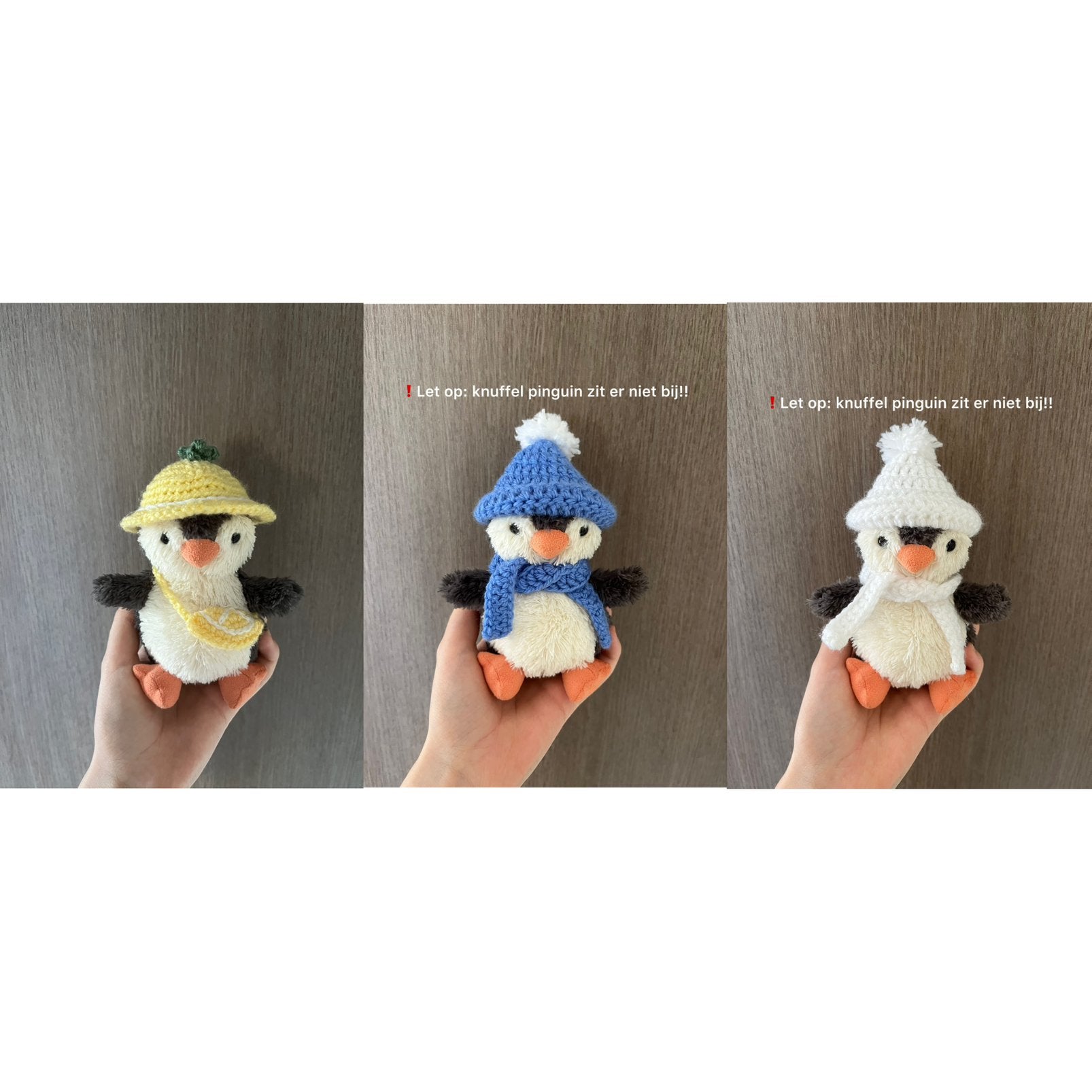Gehaakte kleertjes voor peanut pinguin small jellycat, Ophalen of Verzenden, Nieuw
