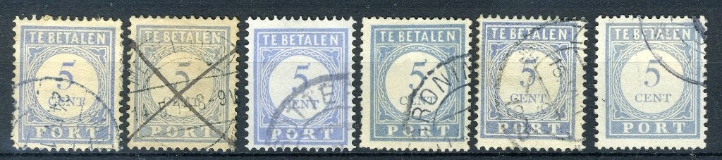 PAYS-BAS P51 timbré 1912-1920 - Chiffre et valeur bleus, Envoi, Jusqu'à 1940, Affranchi