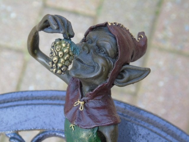 troll , lutin , 2 pcs en bronze couleurs signé, JUNO, Enlèvement ou Envoi, Bronze