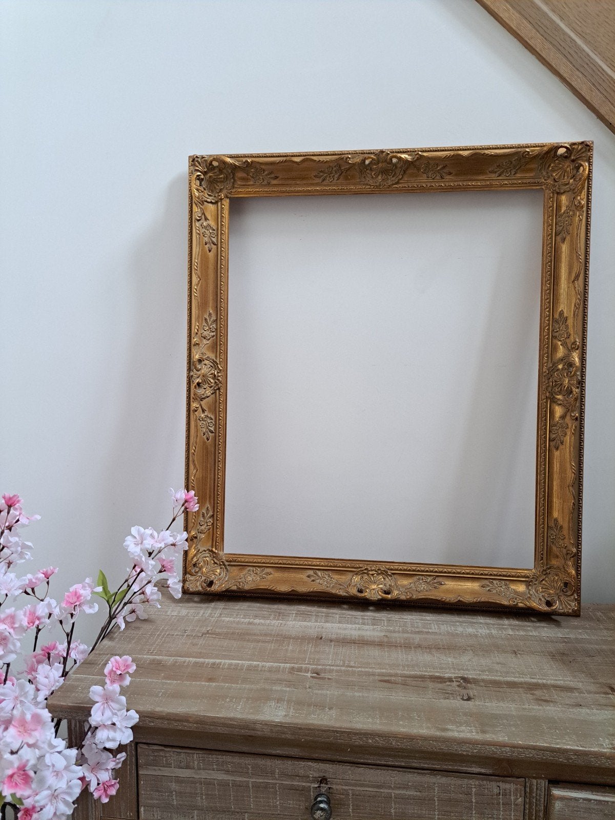 Goudkleurige lijst in barokstijl, Ophalen, 68 cm, Gebruikt, 78 cm