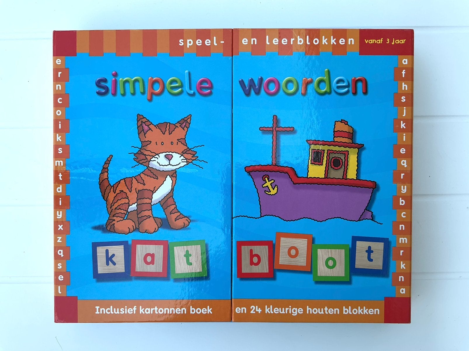 NIEUWE doos houten blokken met simpele woorden., Enlèvement, Neuf