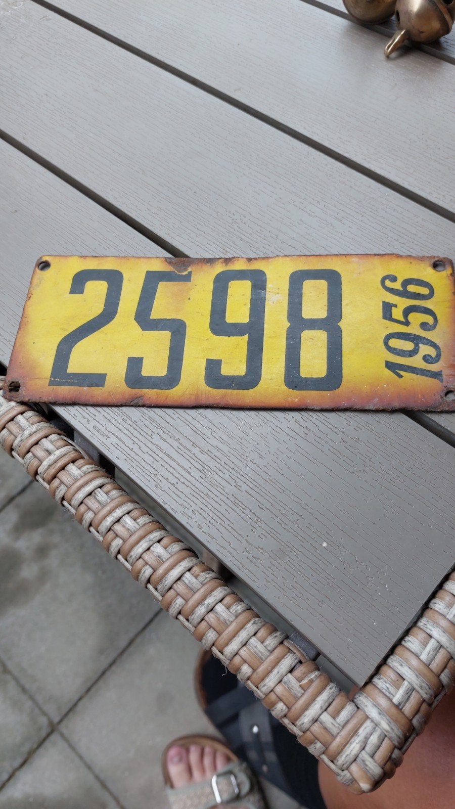 Vintage nummerplaat, Autos : Divers, Supports de plaque d'immatriculation, Enlèvement