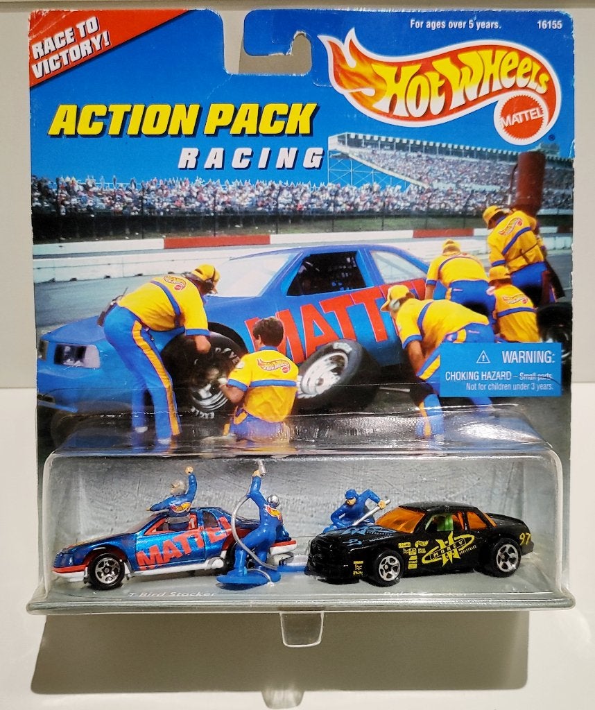 Hot Wheels Action Pack Racing Nascar(1996)Kaart niet perfect, Ophalen of Verzenden