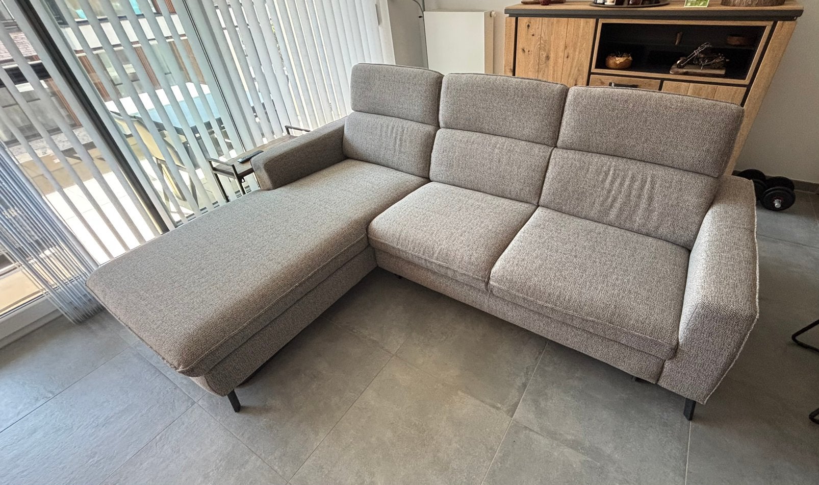 chaise d'angle XOOON,fonction sommeil et espace de rangement, Maison & Meubles, Canapés | Coins salons complets, Comme neuf, Tissus