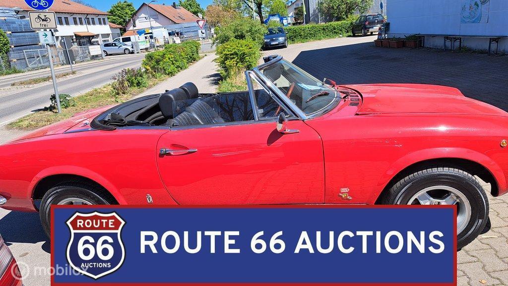 Fiat Spider Sport 1600 | 1973 | Route 66 Auctions, Auto's, Zwart, Bedrijf, Handgeschakeld, Overige carrosserie