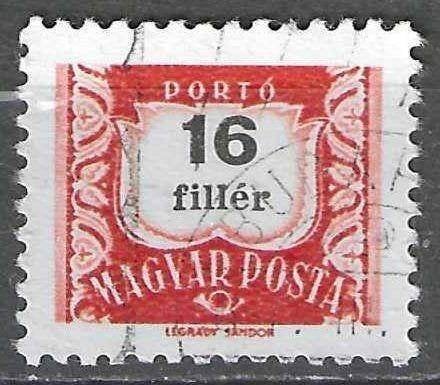 Hongrie 1958/1969 - Yvert 222BTX - Timbre fiscal- 16 f (ST), Envoi, Affranchi