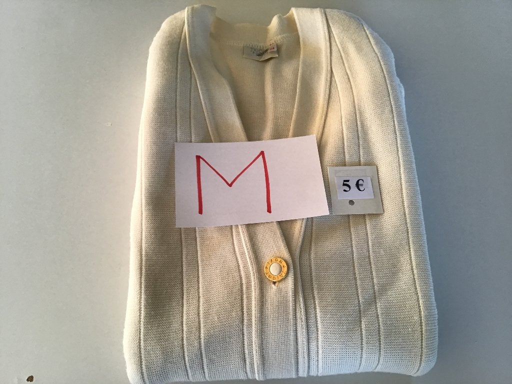 pull gilet blanc pour femme taille M à 5 euros, Enlèvement ou Envoi, Comme neuf, Taille 38/40 (M)