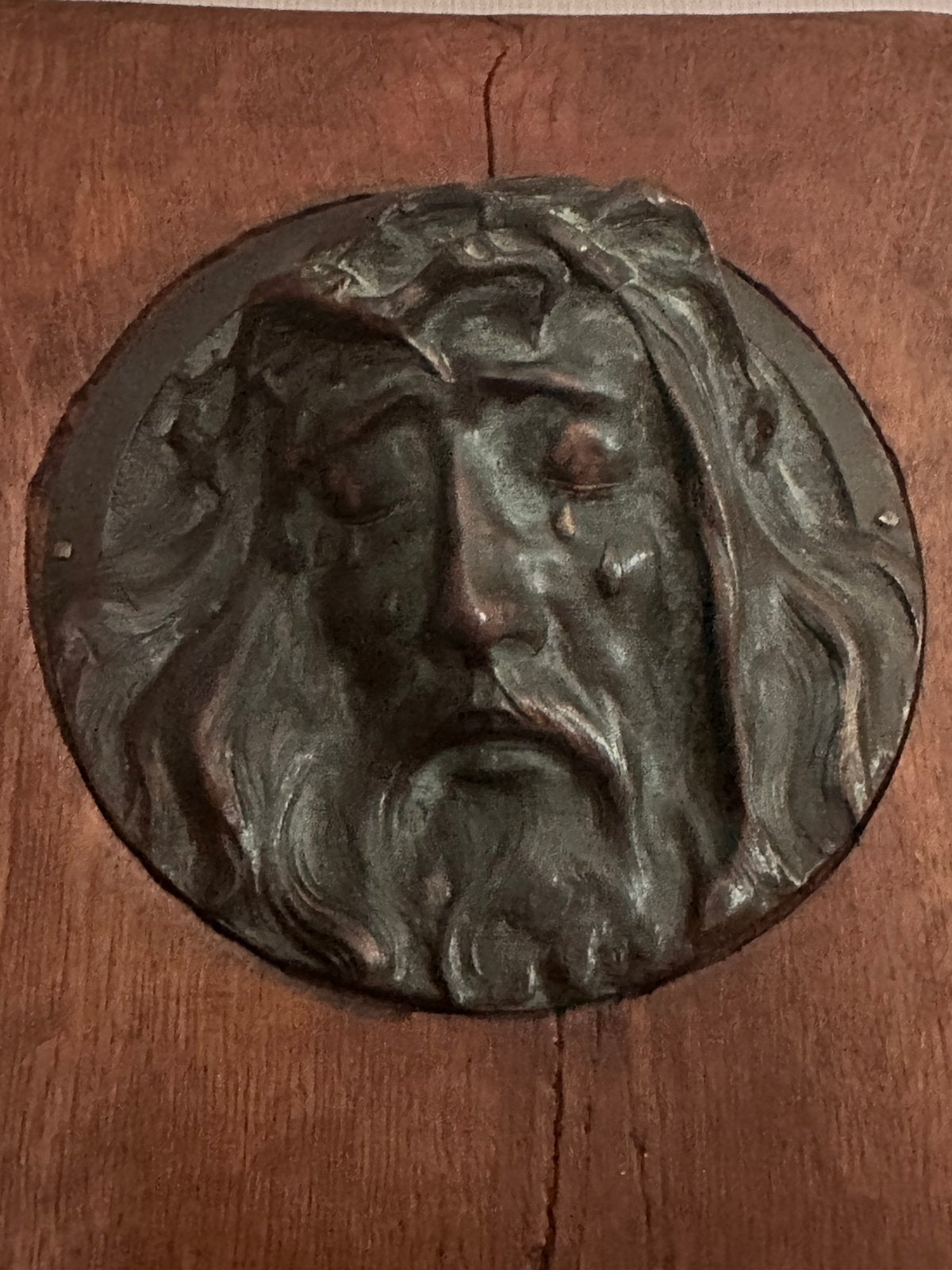 Bronzen Christushoofd 1900-1940, Ophalen of Verzenden, Brons