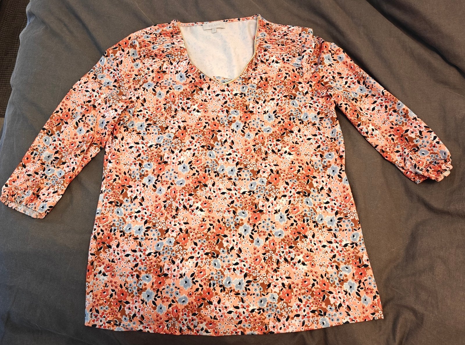 Bloemetjes blouse, Ophalen, Blouse of Tuniek, Bel & Bo, Oranje
