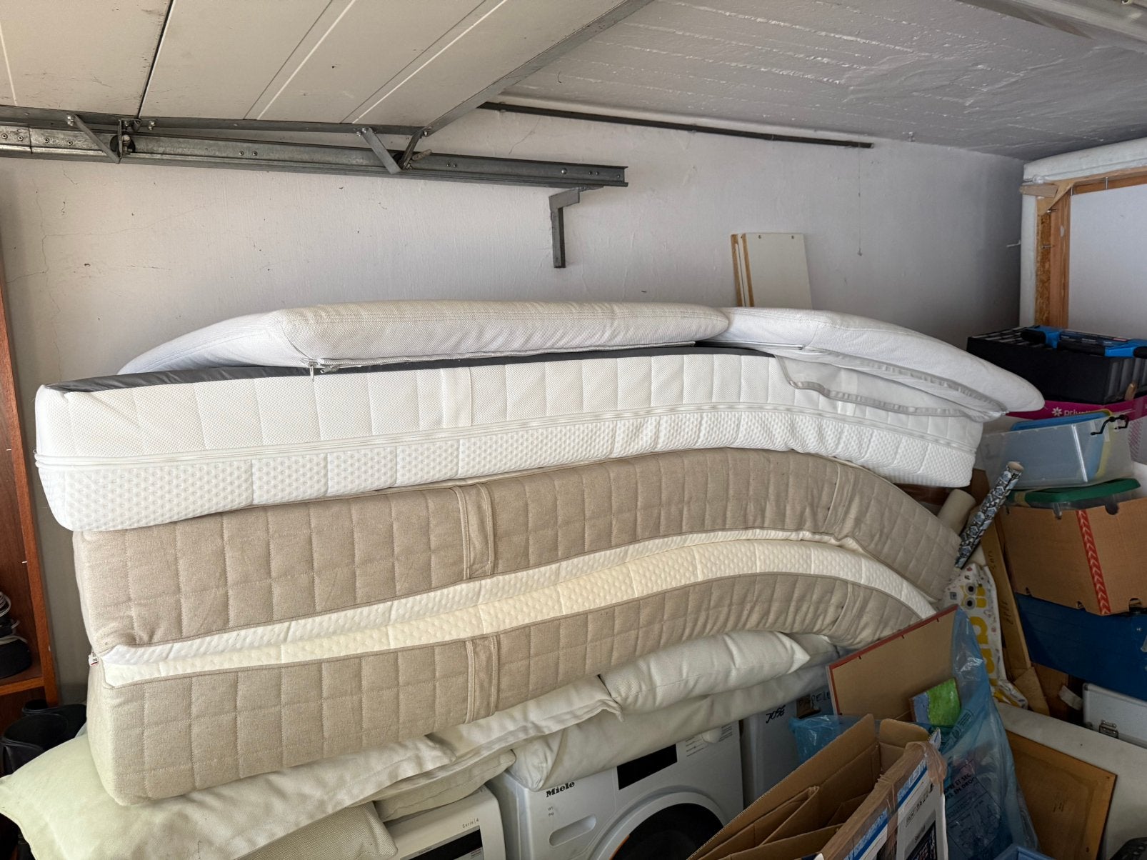 3 Matelas IKEA 90x200 (Mausund Latex & Åkrehamn), Maison & Meubles, Enlèvement, Comme neuf, 200 cm, Matelas