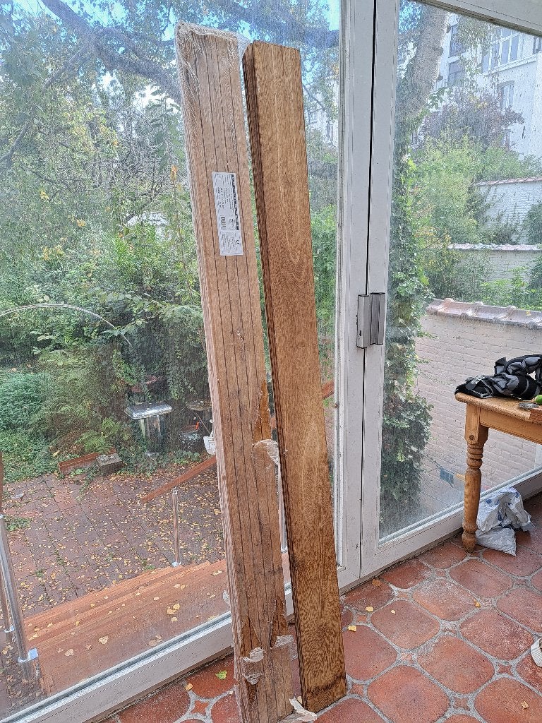 Massief eikenhouten vloerset, Doe-het-zelf en Bouw, Ophalen, Minder dan 25 mm, Eiken, Zo goed als nieuw