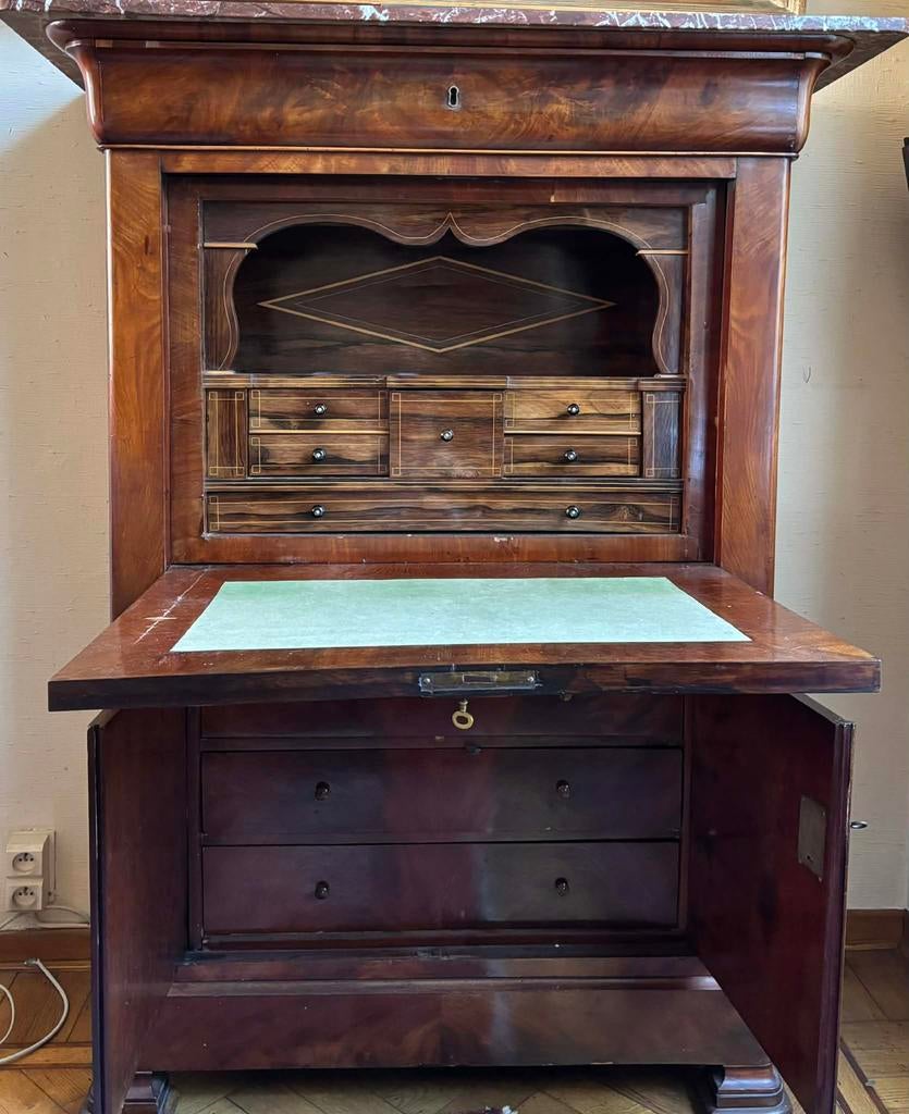 Secretaire in mahoniehout, Ophalen, Gebruikt