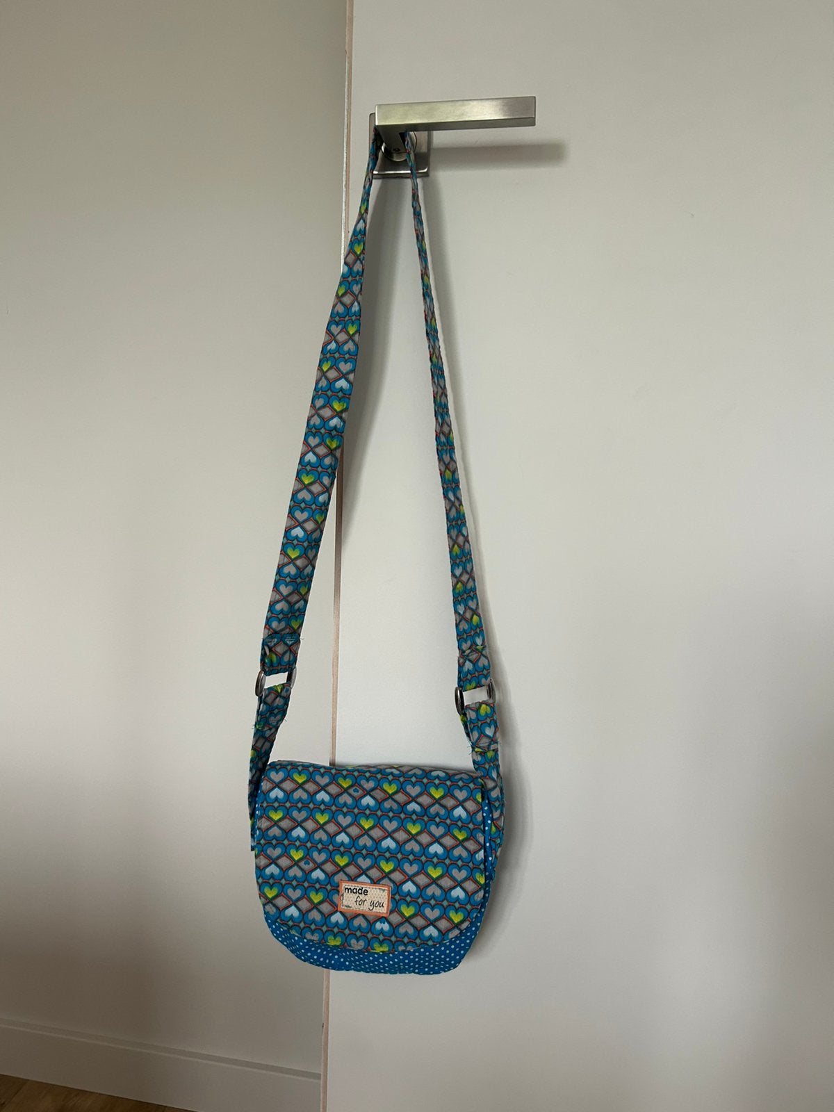 Zelfgemaakt handtasje, Bijoux, Sacs & Beauté, Sacs | Sacs à bandoulière, Enlèvement ou Envoi, Comme neuf, Bleu, Autres marques