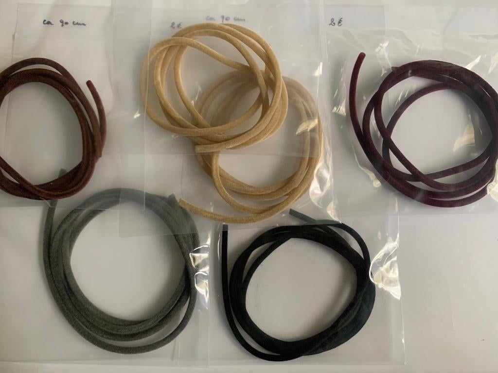 6 stuks holle draad met fluweel ca 90cm/stuk, Enlèvement ou Envoi, Neuf, Fil
